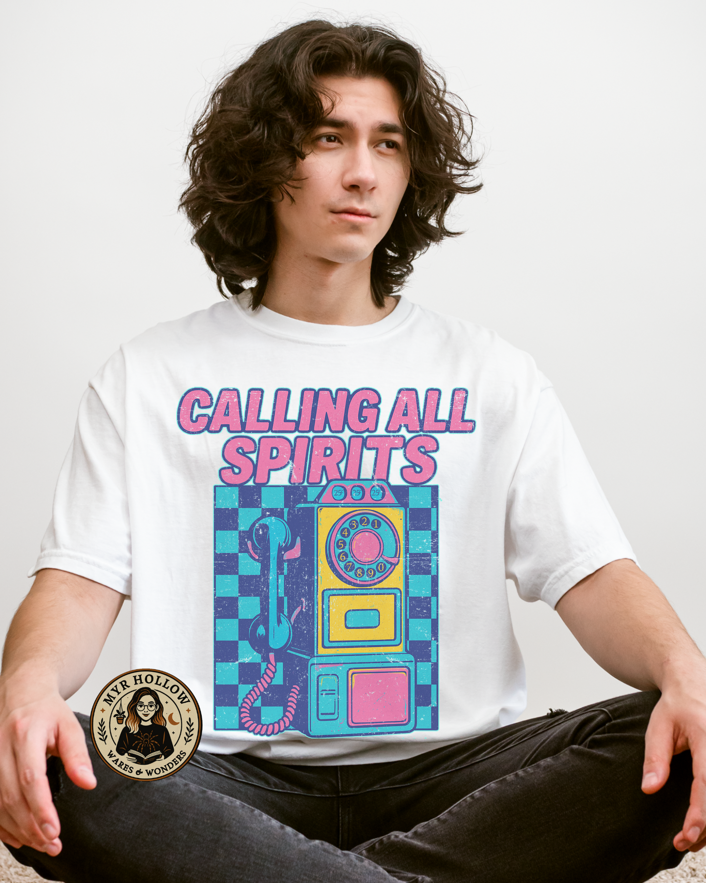 Calling All Spirits Ghost Phone Shirt