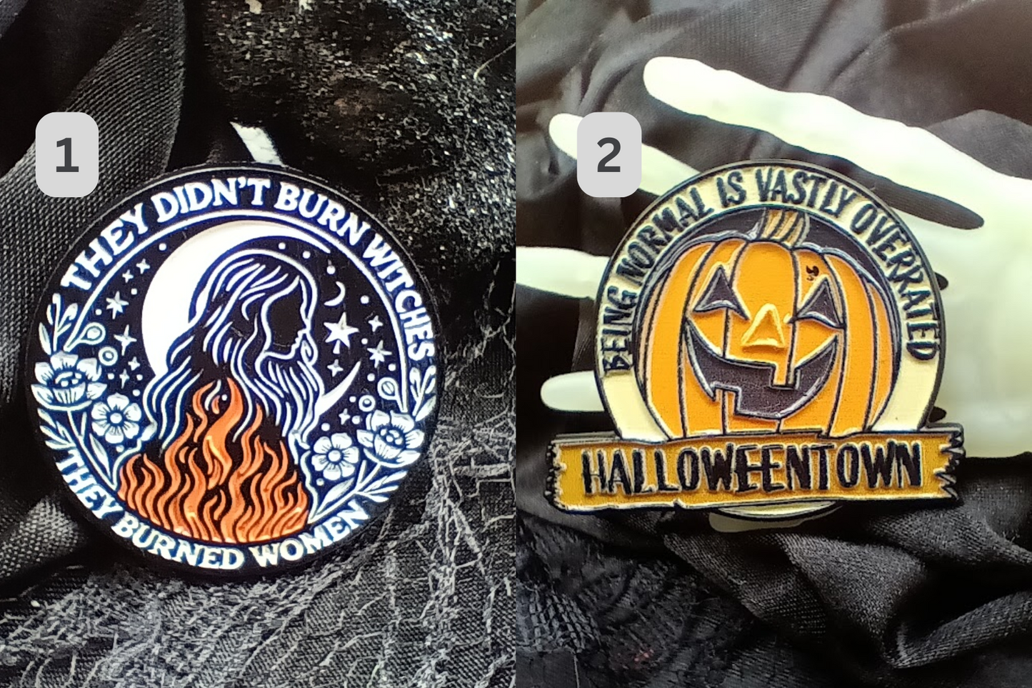 Spooky Enamel Pins