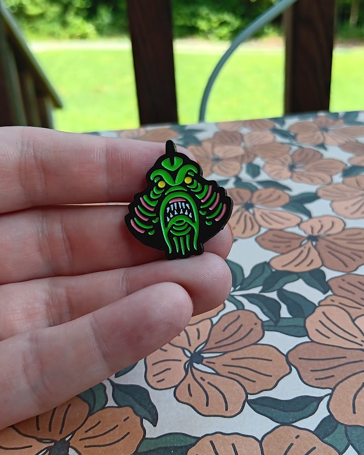 Neon Maw Enamel Pin
