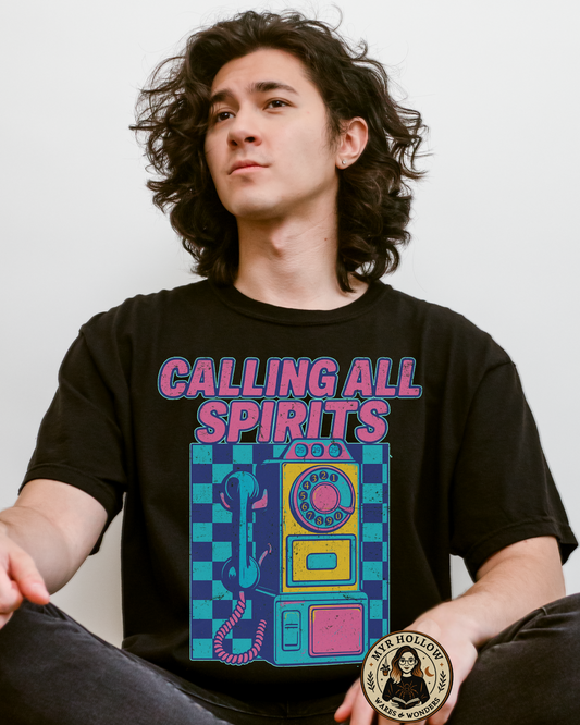 Calling All Spirits Ghost Phone Shirt