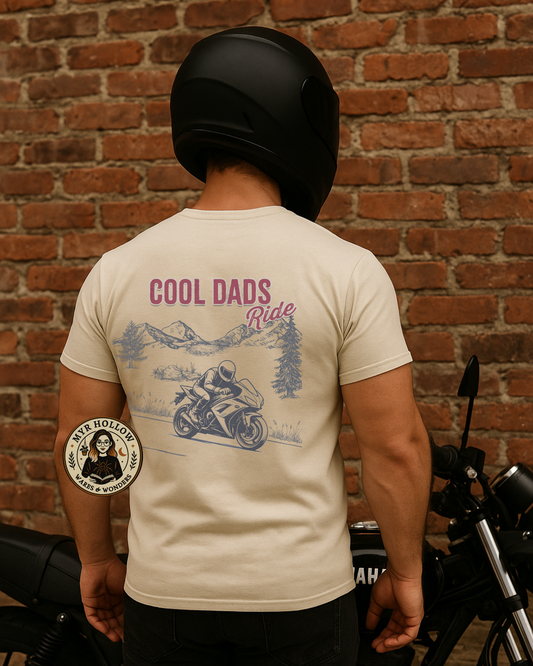 Cool Dads Ride Tee – Retro Biker Dad Shirt
